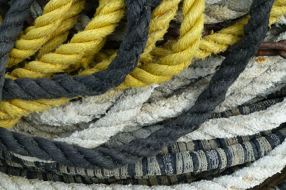 cordage, impression, close up, fischer, ship traffic jams, harness lines