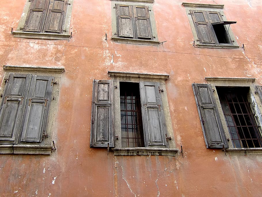 window, old, old window, facade, historically, weathered, wood HD wallpaper