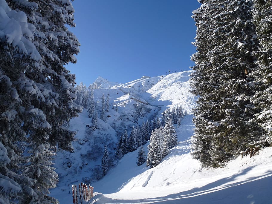 Winter, Montafon, Austria, snow, mountain, cold temperature HD wallpaper