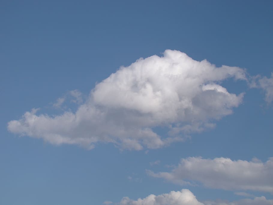 sky, blue, clouds, cumulus, day, cloud - sky, beauty in nature HD wallpaper