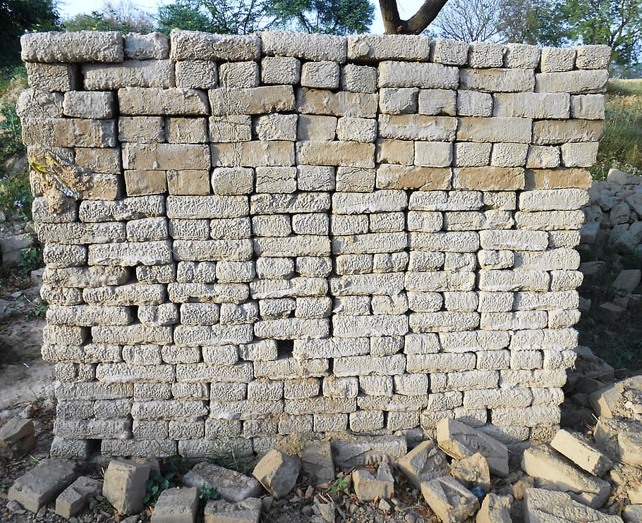 gray stone bricks, stacked, construction, building, architecture