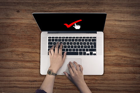 gray and black MacBook, laptop, keyboard, hands, quality, hook HD wallpaper