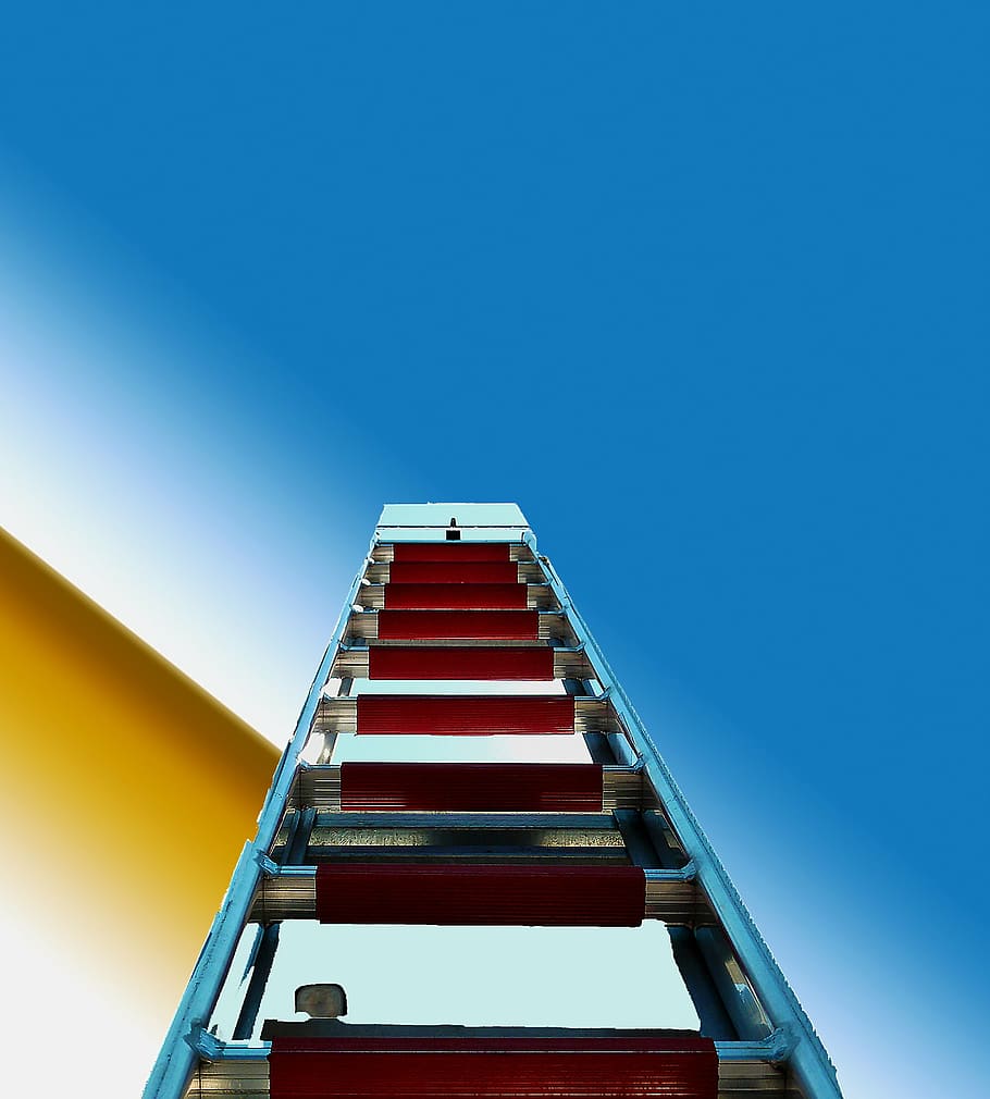 mountains, turntable ladder, use, fire, firmament, garden of eden HD wallpaper