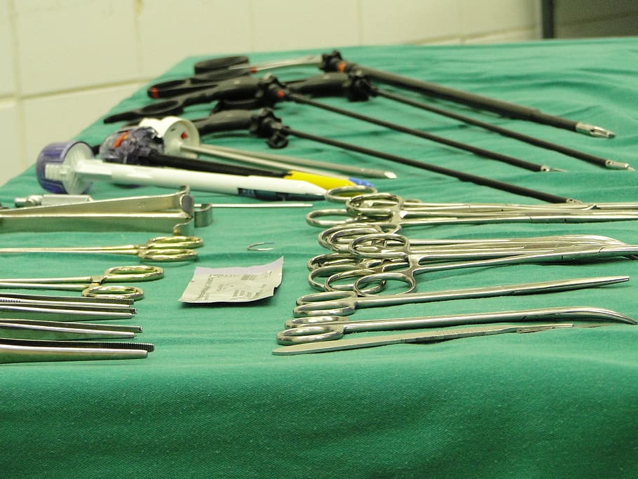 cirurgical instruments, tweezers, surgical clamps, metal, still life, HD wallpaper