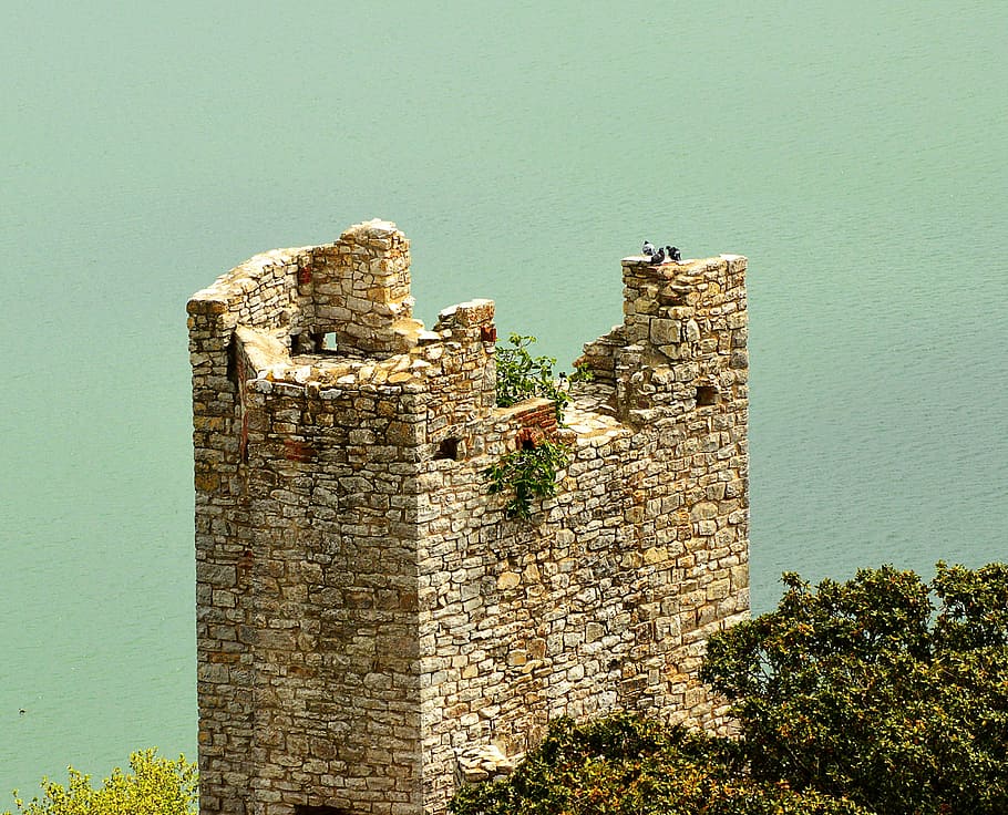 tower, old, castle, ruin, stone, fortress, architecture, built structure HD wallpaper