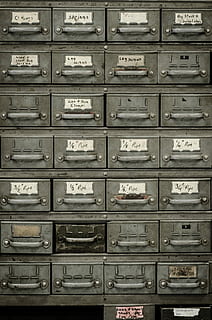 gray metal drawers, gray locker, box, screw, hardware, tool, toolbox HD wallpaper