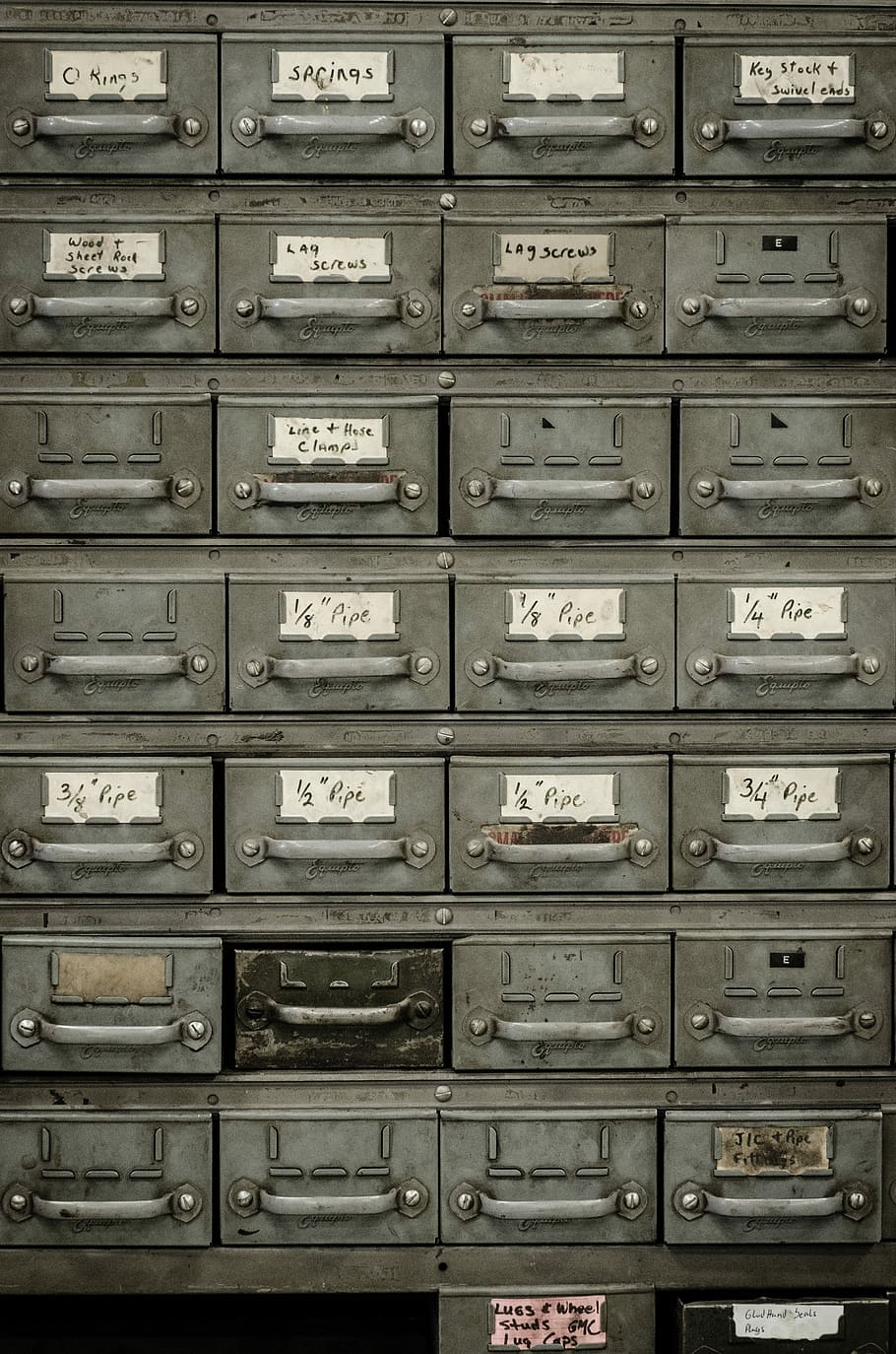 gray metal drawers, gray locker, box, screw, hardware, tool, toolbox HD wallpaper