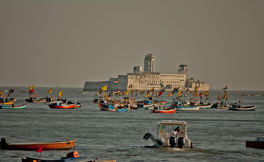 jail, sea, ocean, prison, boats, concrete, high security, india HD wallpaper