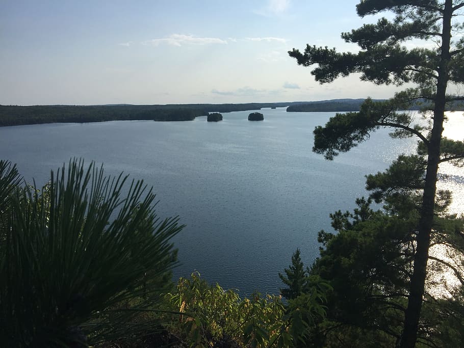 vista, view, lake, water, plant, tree, sky, scenics - nature HD wallpaper