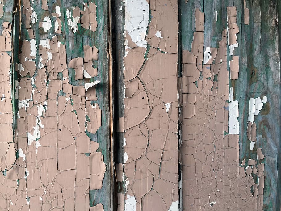 brown and blue painted wall, untitled, door, peeling, old, home painting HD wallpaper