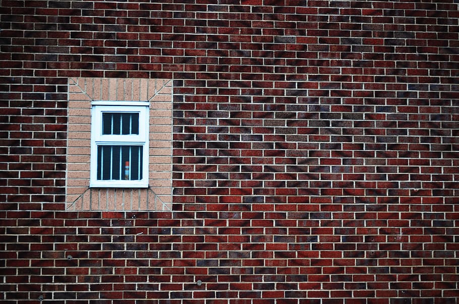 HD wallpaper: white wooden framed sliding window placed on brown brick wall  | Wallpaper Flare