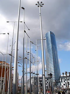 torre iberdrola, bilbao, spain, skyscraper, modern, architecture HD wallpaper
