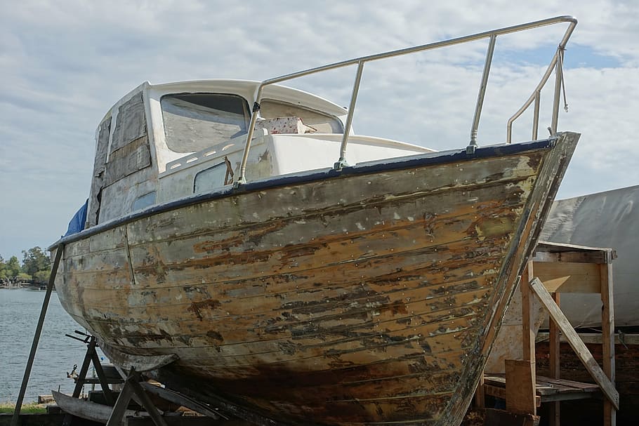 boat, repair, maintenance, vessel, painting, dry-dock, nautical, HD wallpaper