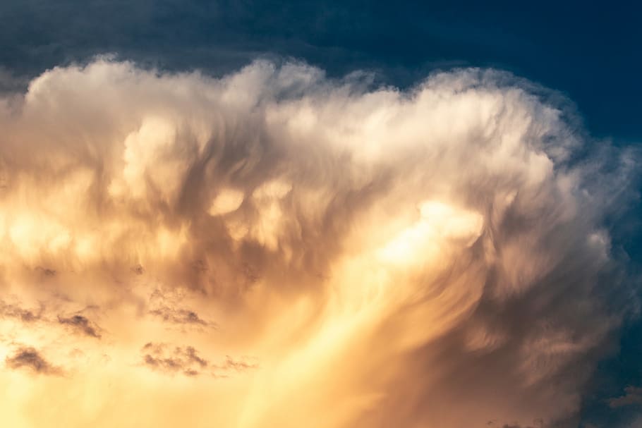 white clouds, nature, sky, color, epic, thunderstorm, monumental HD wallpaper