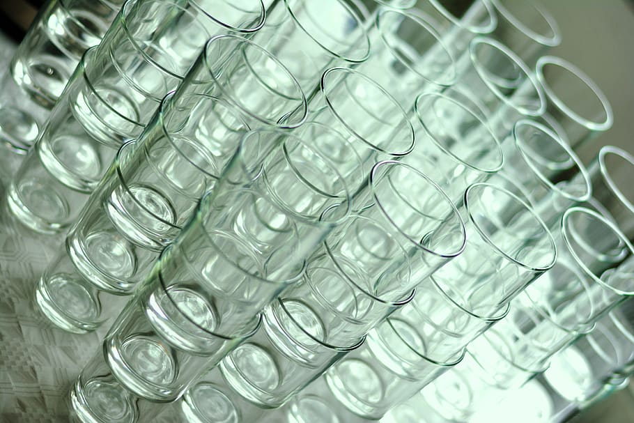 glasses, stack, transparent, drink, restaurant, glass series HD wallpaper