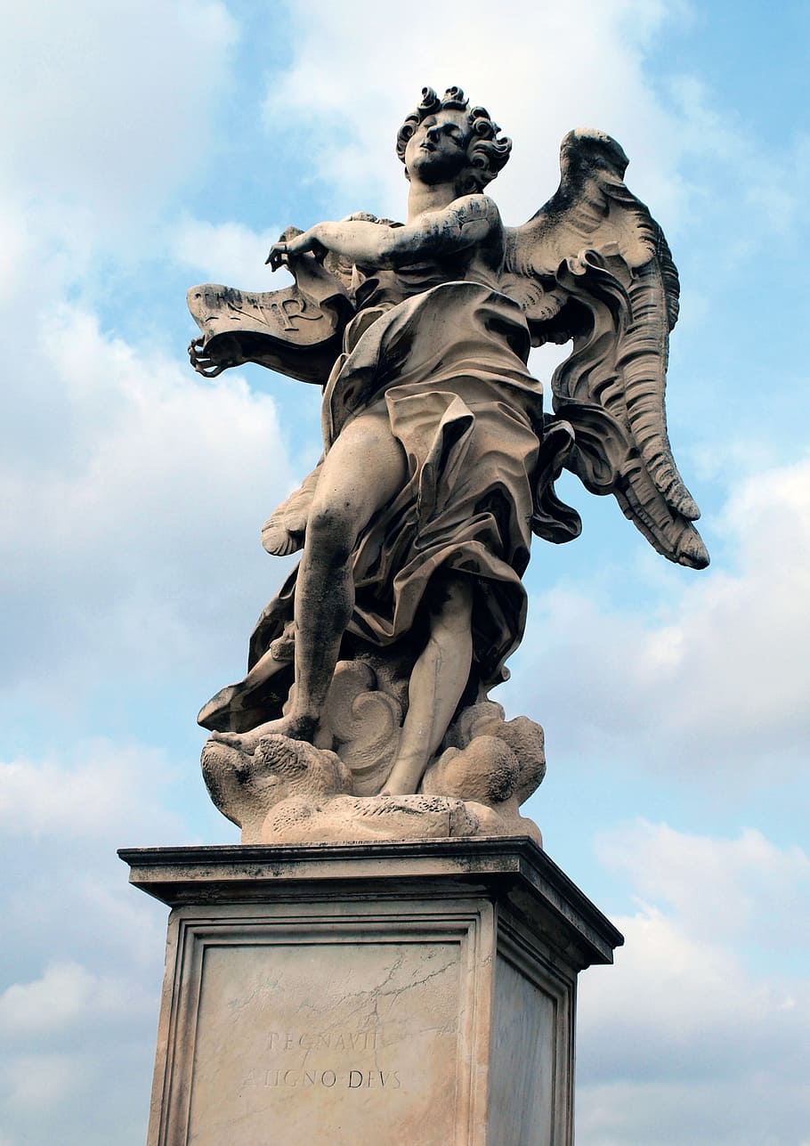 Statue, Creative, Sculpture, art, creative sculpture, cloud - sky HD wallpaper