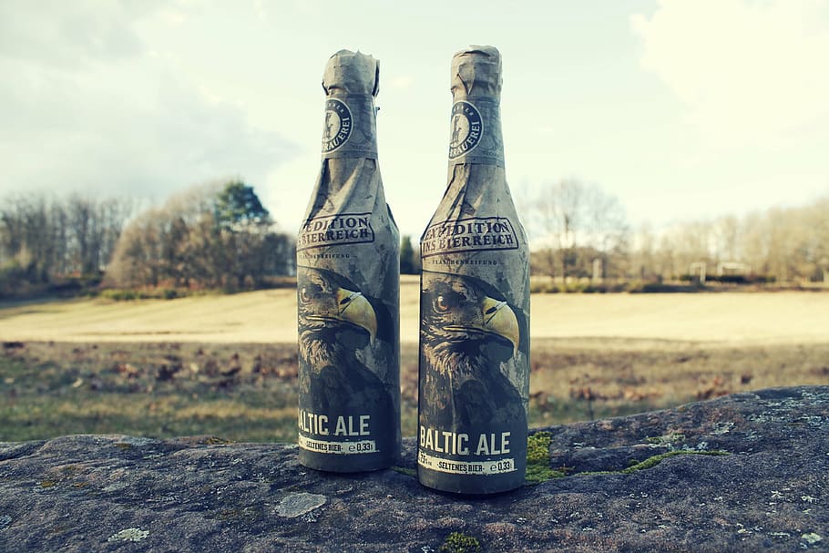 beer, nature, sky, hops, close, focus on foreground, day, no people HD wallpaper