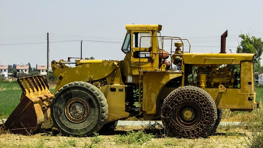 bulldozer, yellow, machine, heavy, equipment, machinery, tractor HD wallpaper
