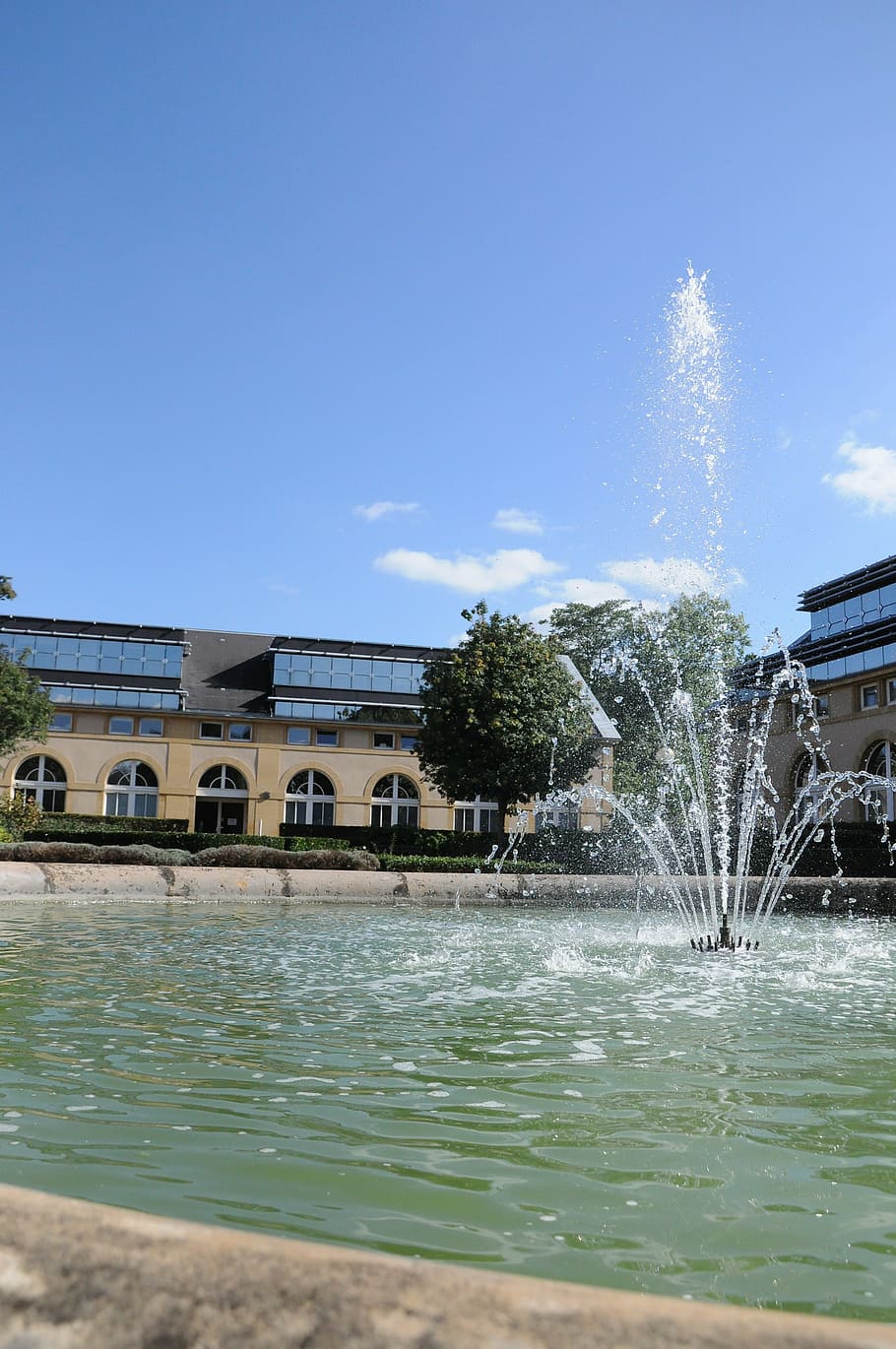 fountain, water, basin, architecture, built structure, sky HD wallpaper
