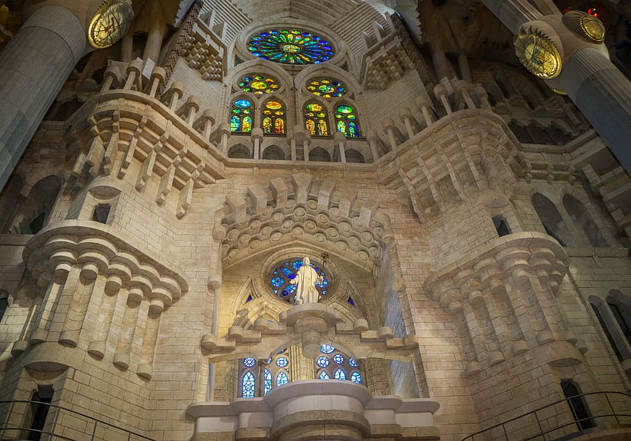 sagrada familia cathedral, barcelona, architecture, church, HD wallpaper