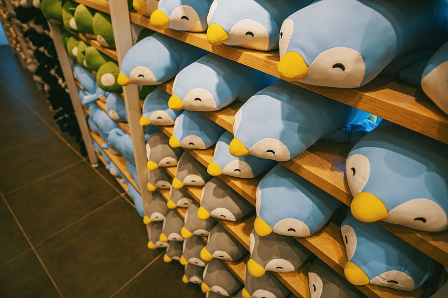 Plush Toys, close -up, colors, design, floor, focus, group, indoors HD wallpaper