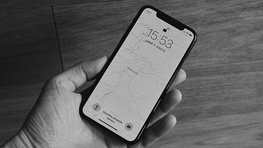 person holding iPhone X, person holding turned on space gray iPhone X, HD wallpaper