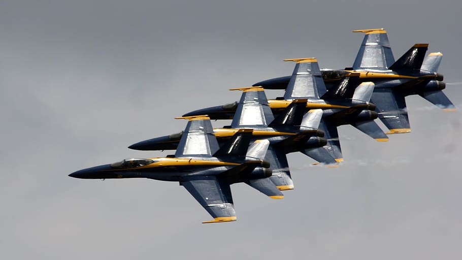 jets, blue angels, sky, navy, aircraft, military, fly, airplane, HD wallpaper