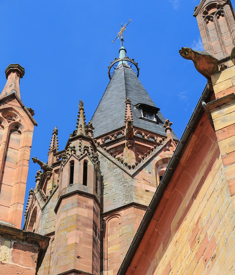church, gothic, gothic architecture, steeple, detail, building exterior HD wallpaper