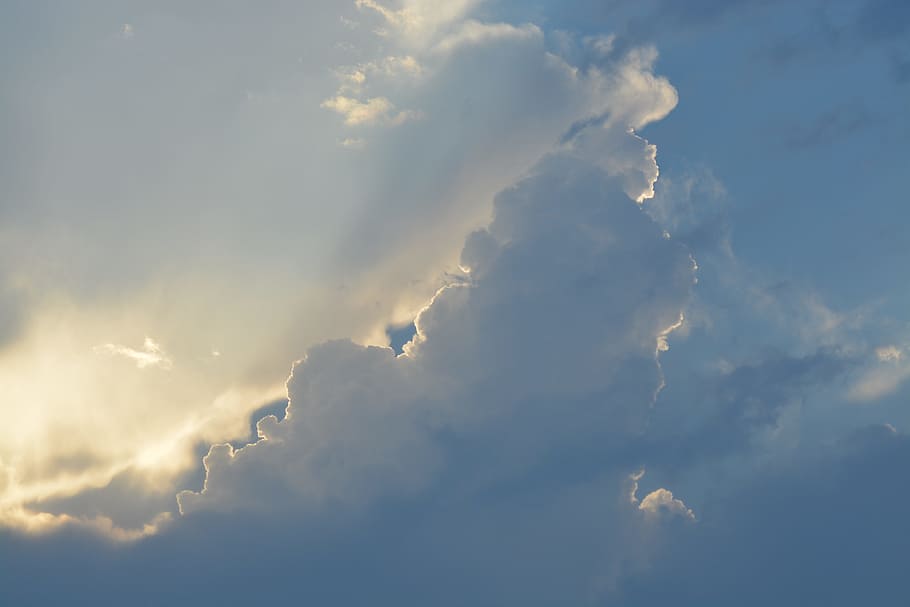 cloudy sky during daytime, cloud formation, thundercloud, thunderstorm HD wallpaper