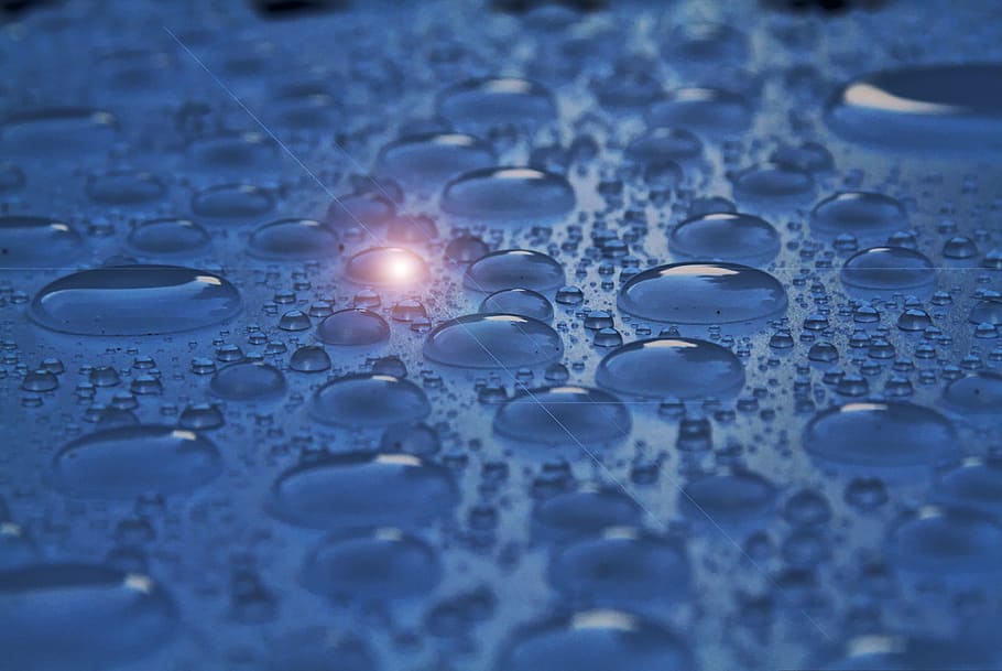 raindrop, droplets, reflection, refraction, close, macro, backgrounds HD wallpaper