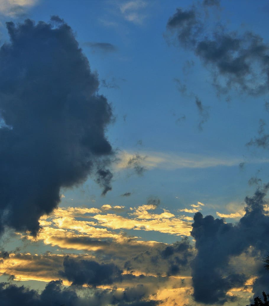 sky, clouds, glow, shimmer, sunset, cloud - sky, beauty in nature HD wallpaper