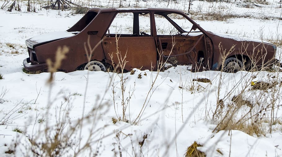 Old Car, History, Rust, Live, Winter, photography, life, fiction HD wallpaper