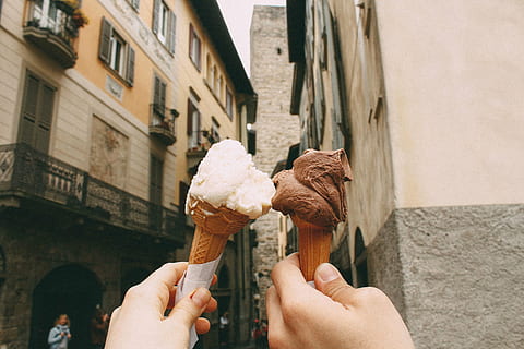 ice creams, architecture, building, infrastructure, hand, frozen HD wallpaper
