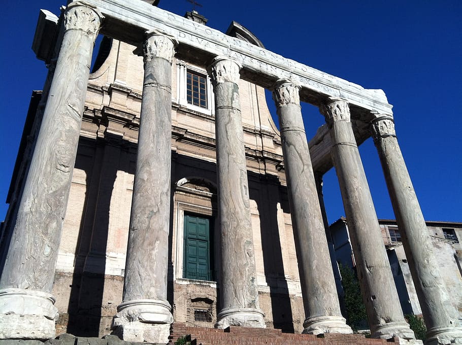 rome, forum, columns, landmark, culture, ruins, old, ancient HD wallpaper