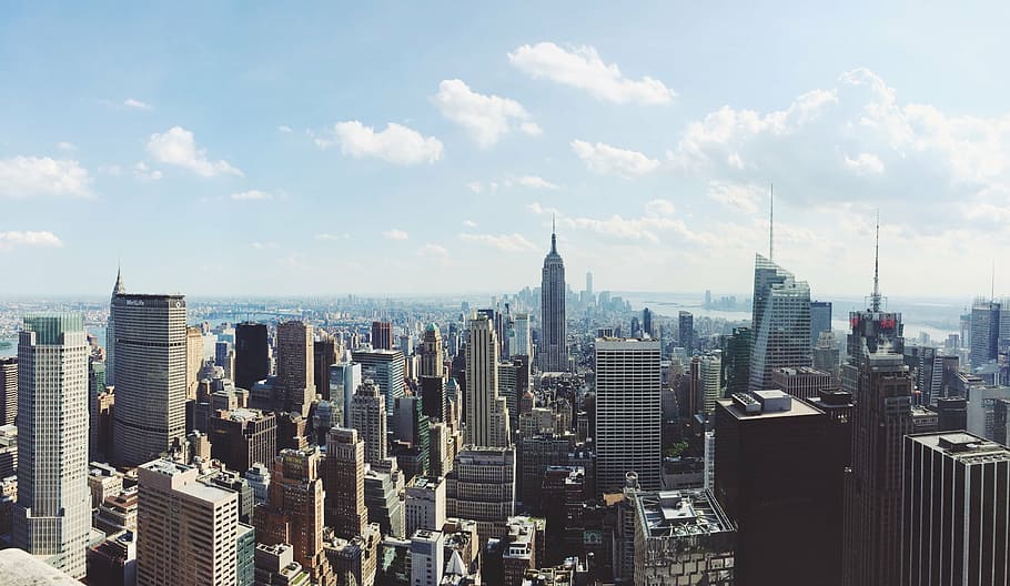 aerial photography of high-rise buildings, architecture, infrastructure HD wallpaper