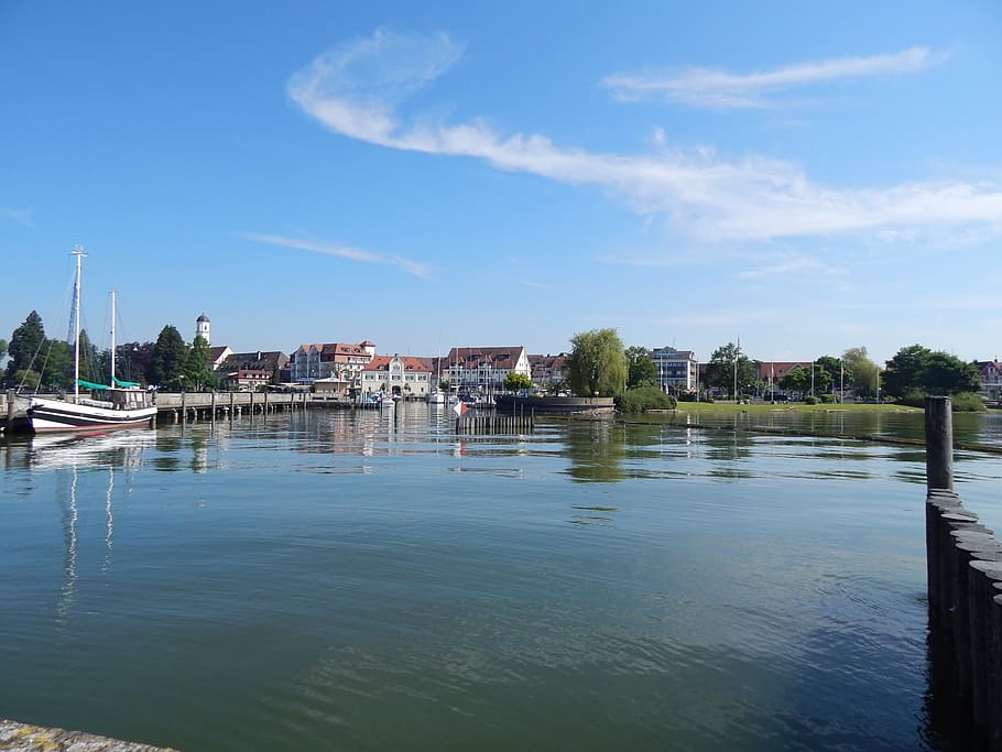 Lake Constance, Germany, Water, architecture, reflection, sky HD wallpaper