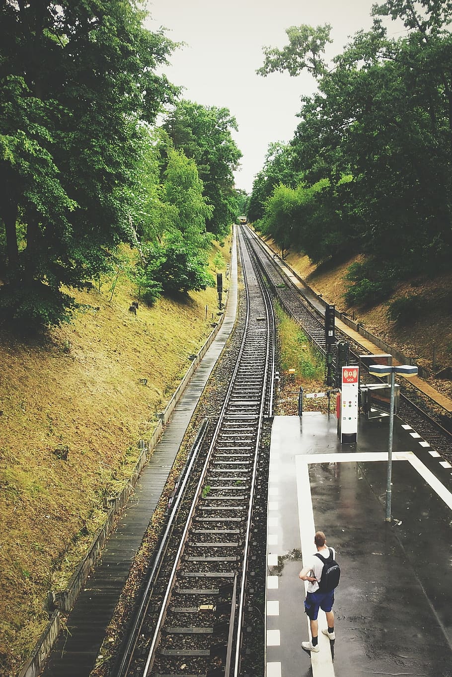 rails, train, station, metro, berlin, transport, railway, tracks HD wallpaper