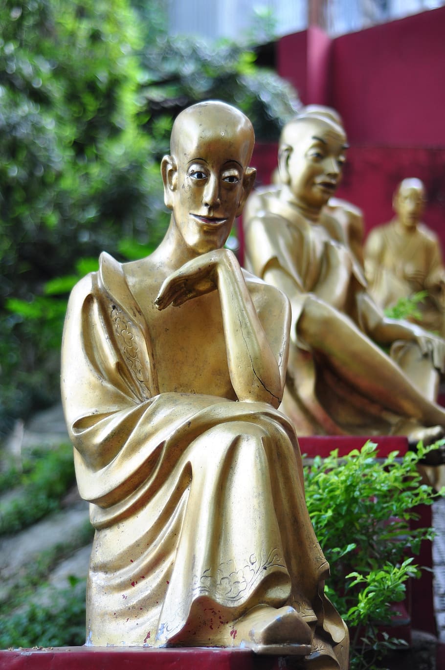 budda, ten thousand buddhas monastery, statue, sculpture, human representation HD wallpaper