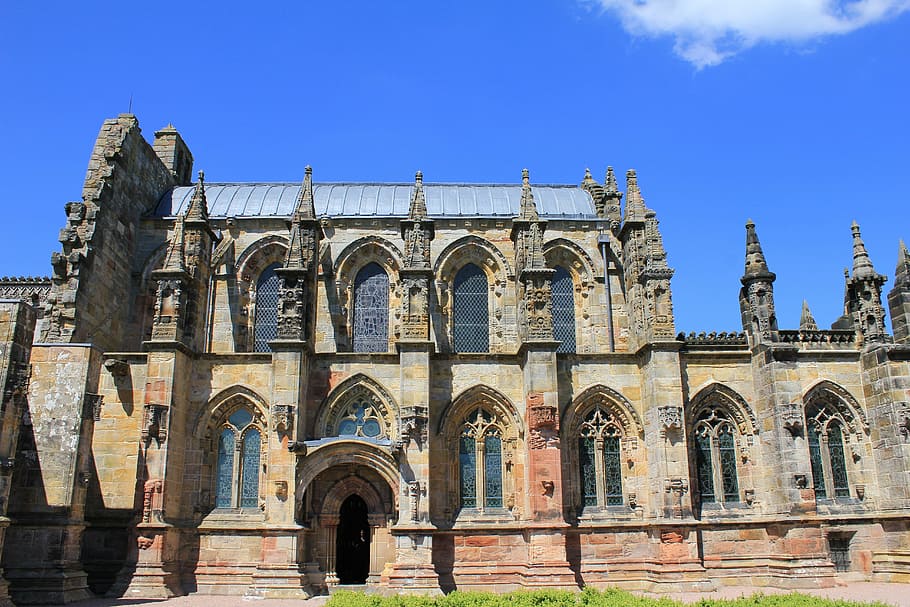 da vinci code, rosslyn chapel, gothic architecture, scotland HD wallpaper