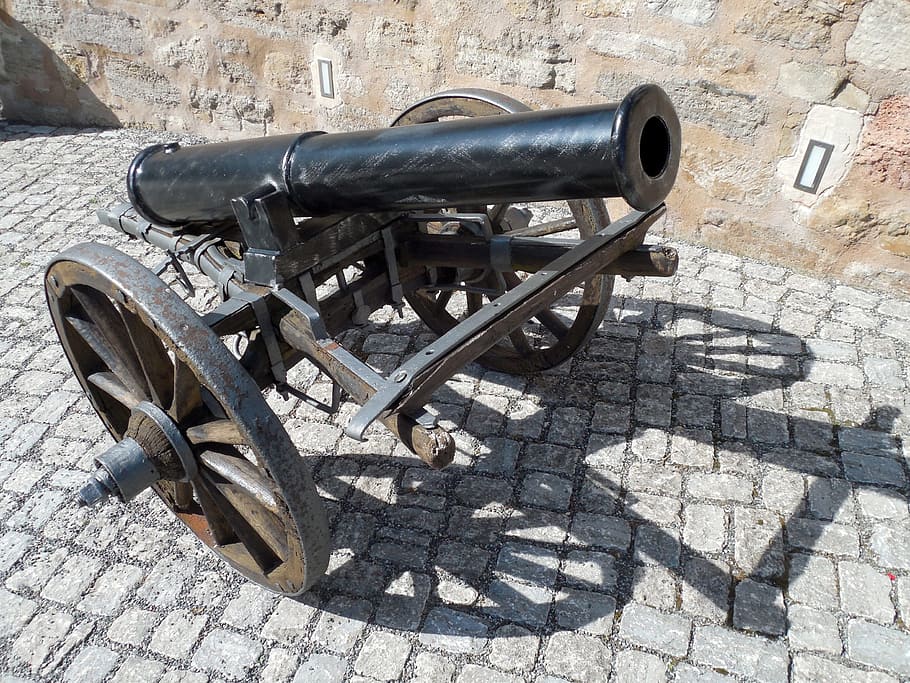 gun, fire weapon, artillery, war, history, old, defense, day HD wallpaper