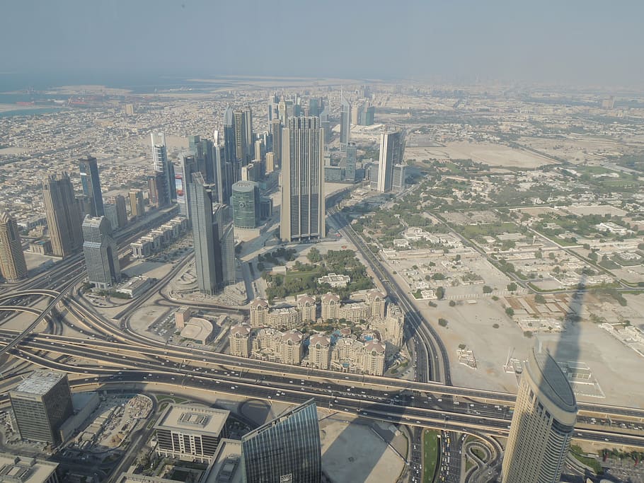 dubai, uae, emirates, desert, view, burj khalifa, building exterior, HD wallpaper
