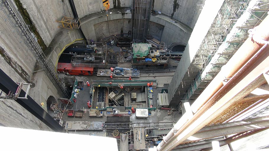 construction, tunnel, industrial, corridor, industry, underground HD wallpaper