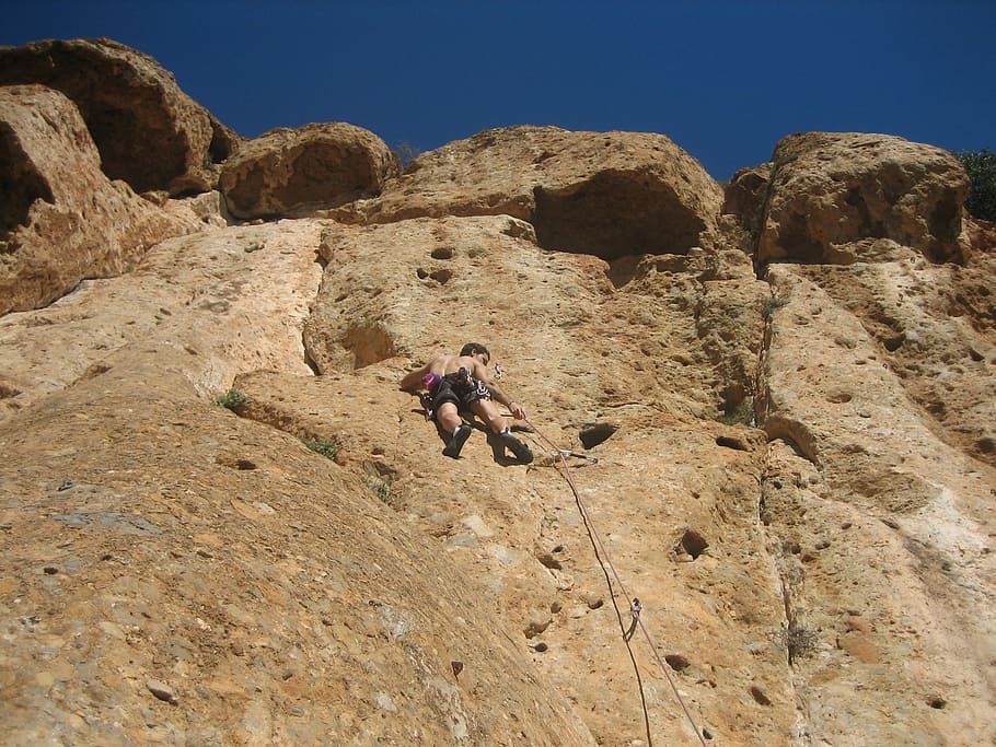 escalation, rock, sport, rock - object, solid, rock formation HD wallpaper
