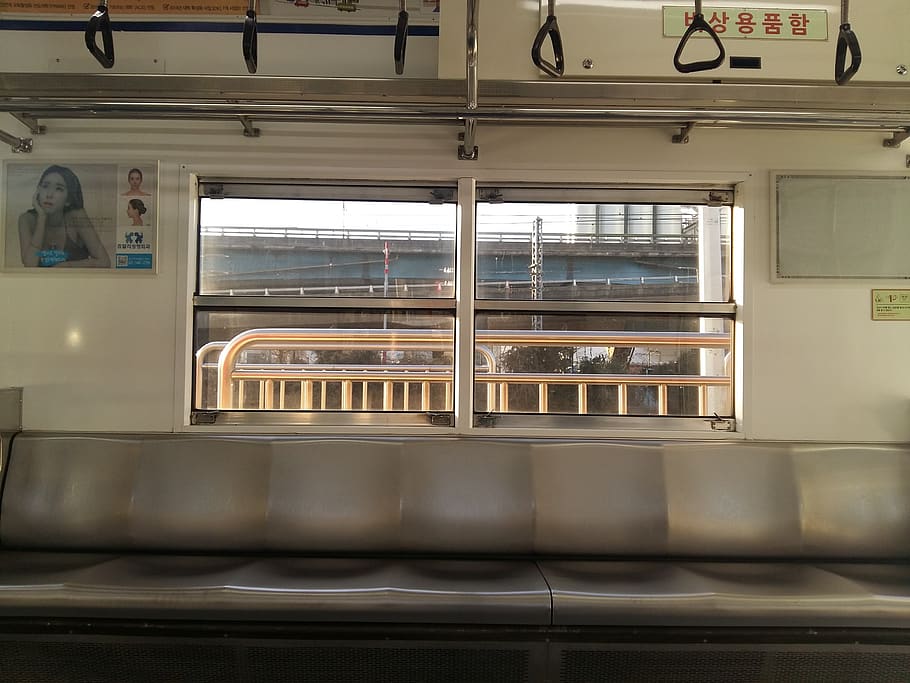subway, seating, commuting, window, square, railway, train HD wallpaper