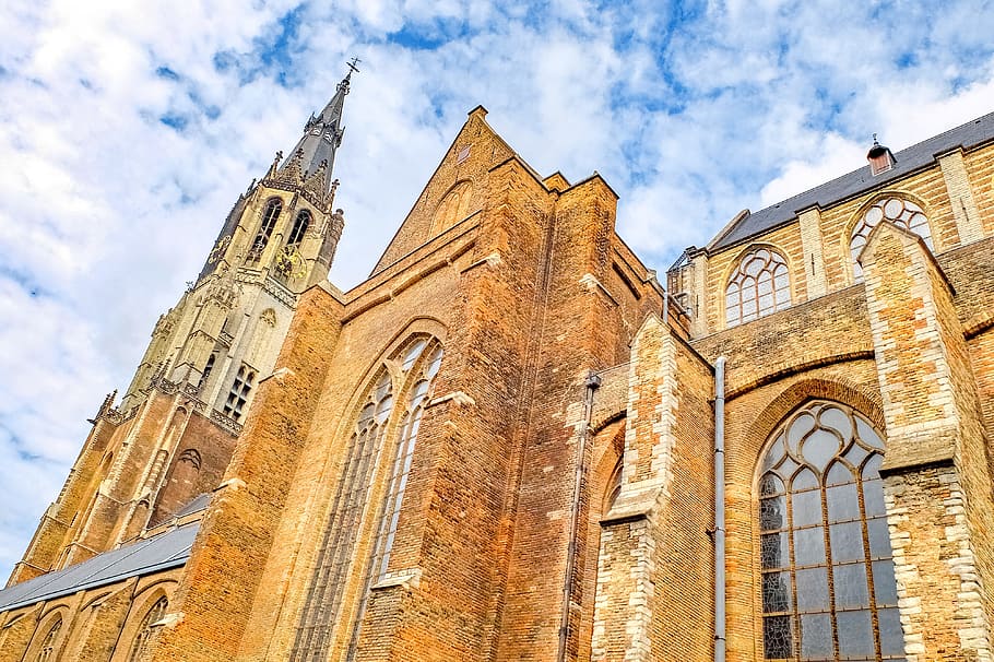 cathedral, church, protestant, religion, delft, netherlands HD wallpaper