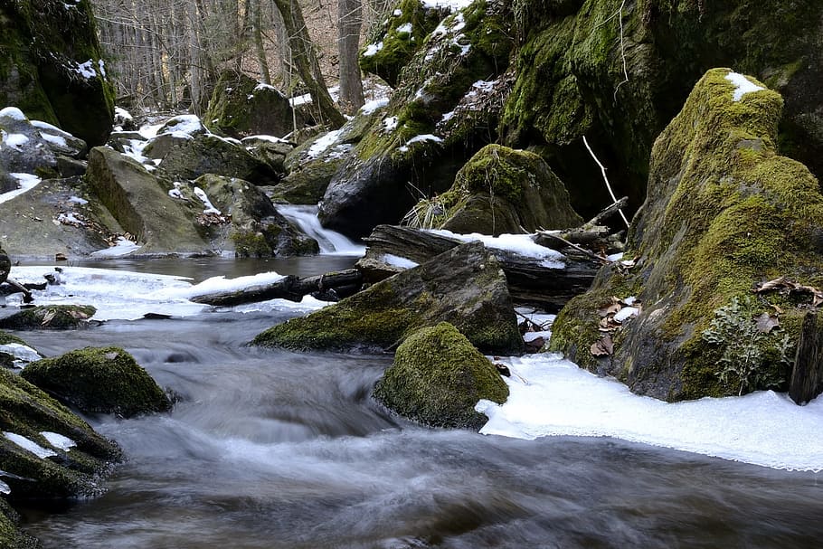 creek, bach, austria, styria, teigitsch, landscape, nature, HD wallpaper