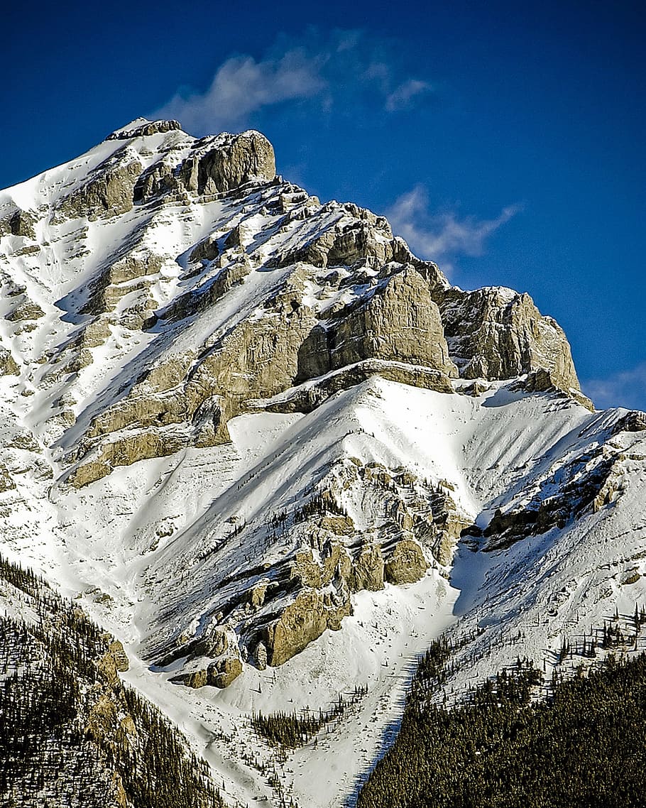 Mountain, Peak, Snow, Landscape, Sky, adventure, high, outdoor HD wallpaper