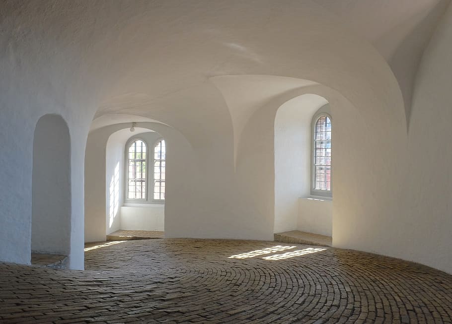 white concrete room at daytime, building, interior, without HD wallpaper