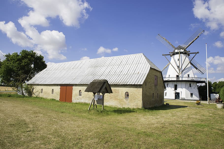mill, windmill, landscape, sky, architecture, historically HD wallpaper