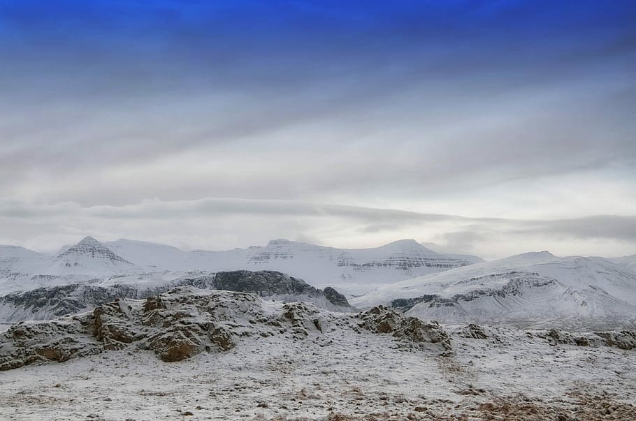 mountains with snow during daytime, snow cover mountain during daytime HD wallpaper
